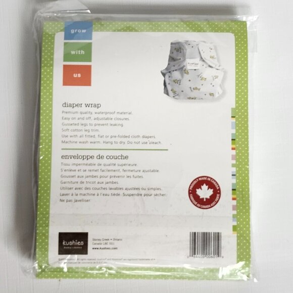 ADORABLE KUSHIES DIAPER WRAP White Toddle/Infant 22-45lbs BNIP Canadian Made - Picture 3 of 3